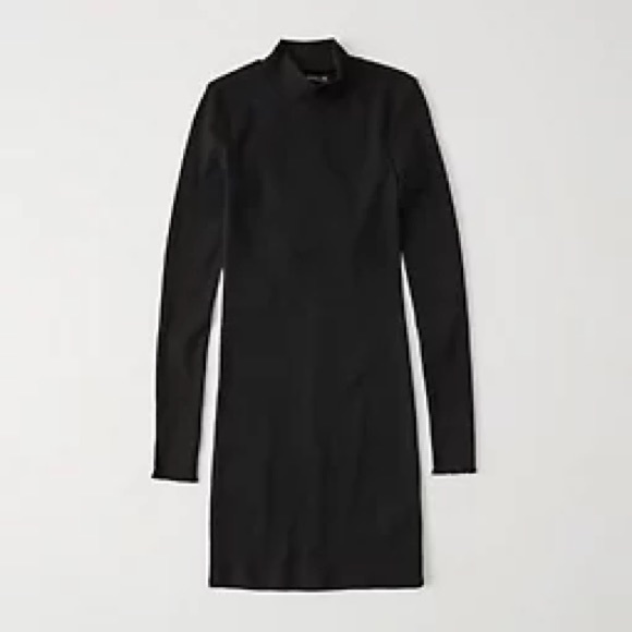 Abercrombie Mock Neck Black Dress - Picture 2 of 5